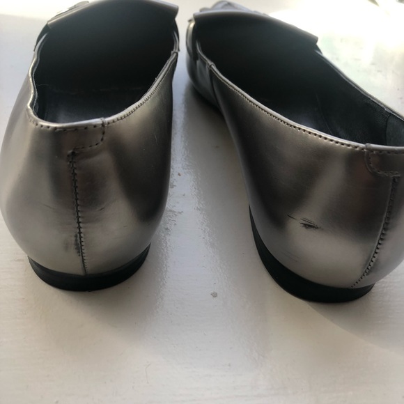Metallic Marc Fisher Pointed Loafers - Picture 4 of 6
